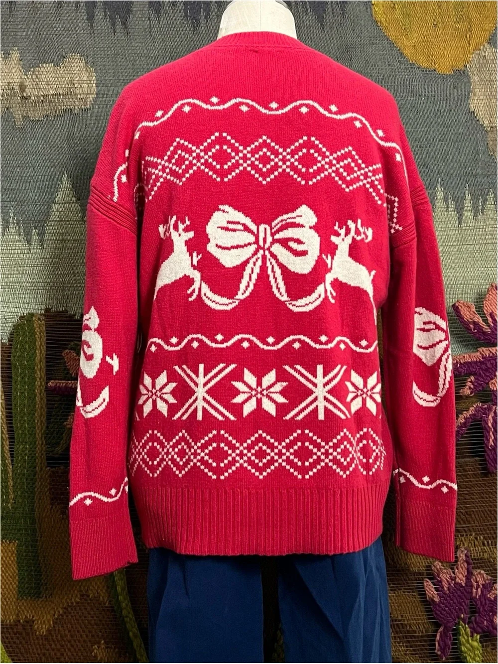 Anthropologie Oversized Reindeer Sweater XXS